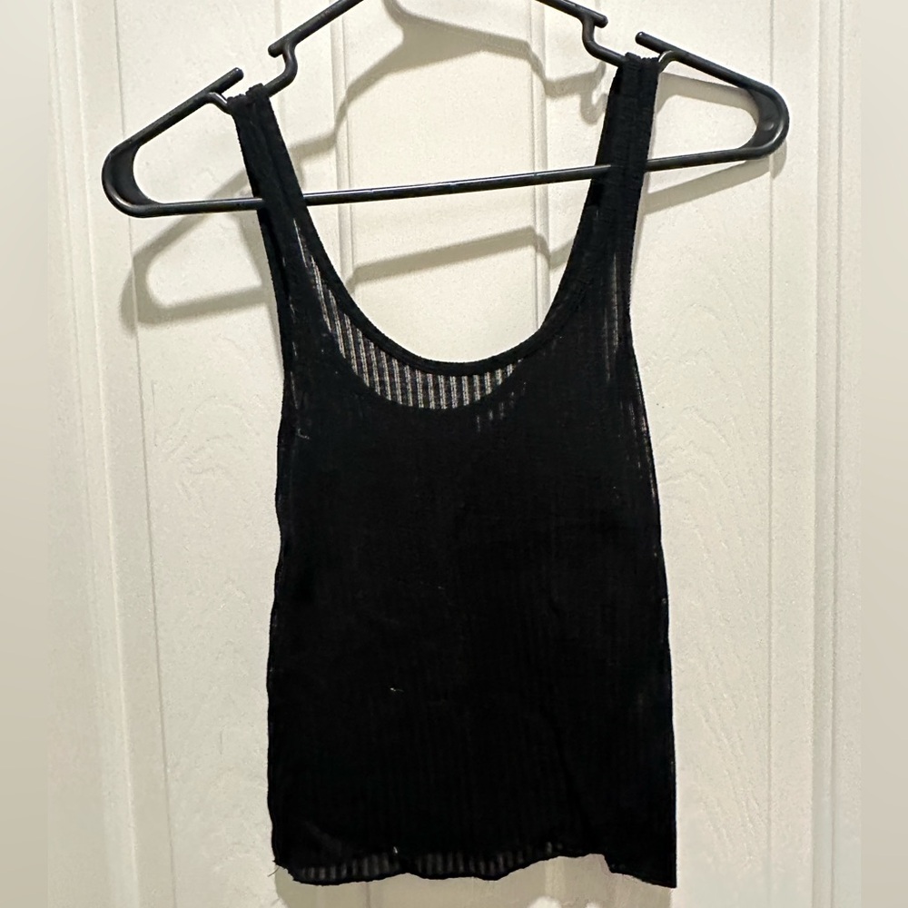 Black tank top